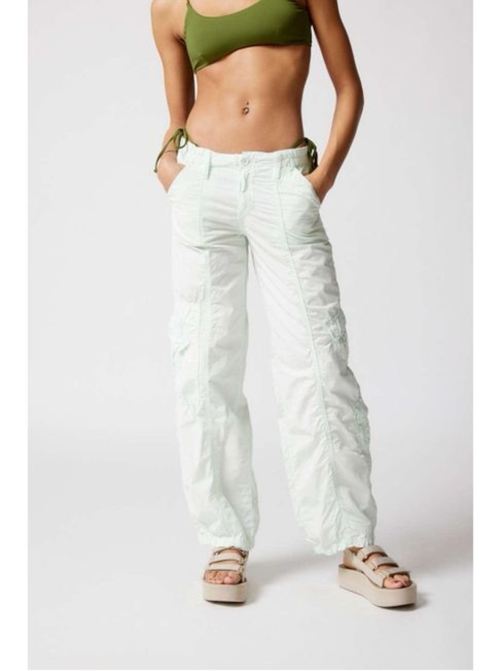 BDG White Y2K Cargo Pants | Size 24